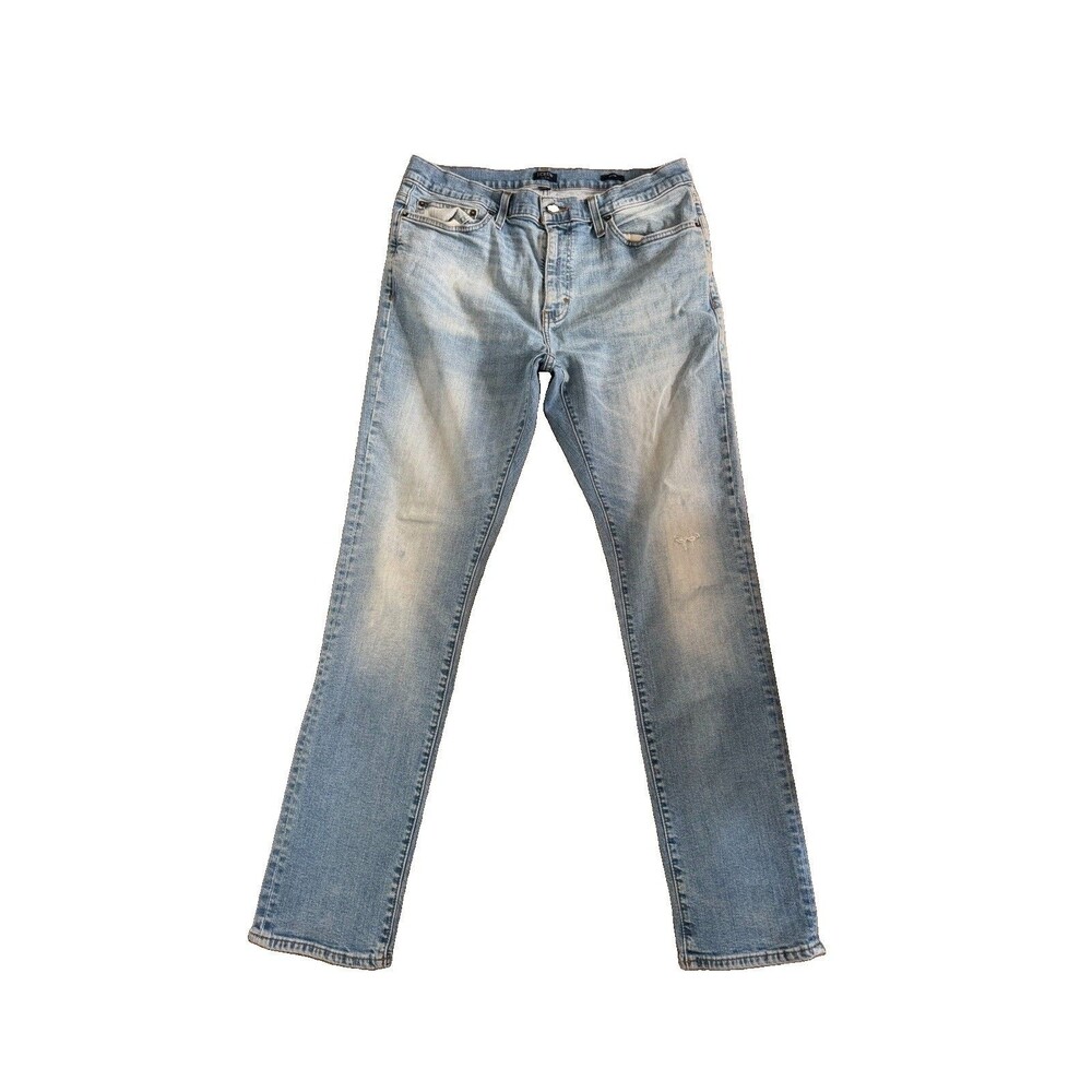 J.Crew Men’s 35x32 Slim Fit Jeans Light Wash Faded Denim Casual Y2K